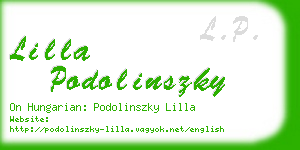 lilla podolinszky business card